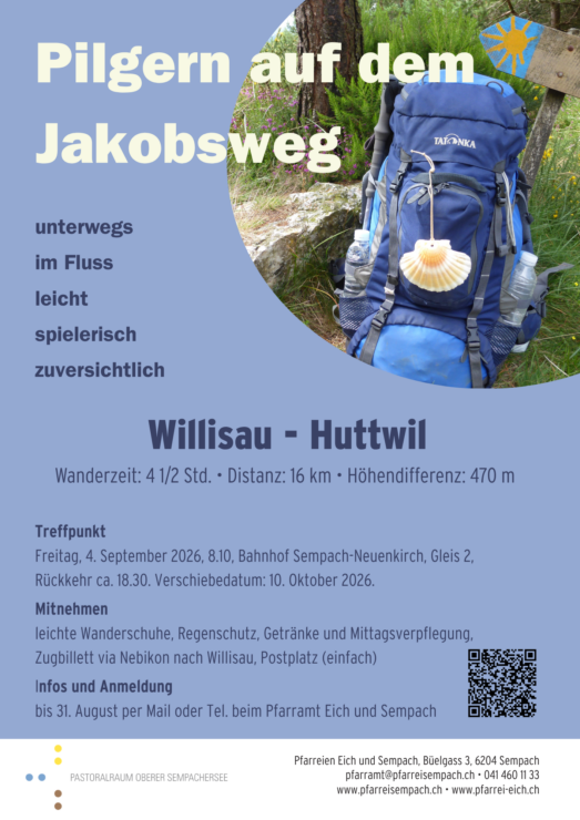 Pilgern auf dem Jakobsweg | von Willisau nach Huttwil